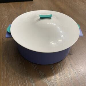 Vintage Tupperware Microwavable Rice Cooker 3 Piece Kitchen Cookware Colorful